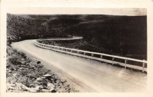 H56/ Roswell Ruidoso New Mexico RPPC Postcard Road Hill