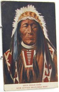 K3074    INDIAN   POSTCARD,   SIOUX  CHEIF