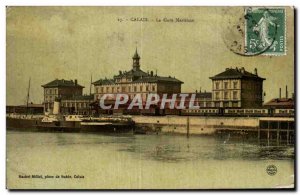 Old Postcard CALAIS - The Maritime Station