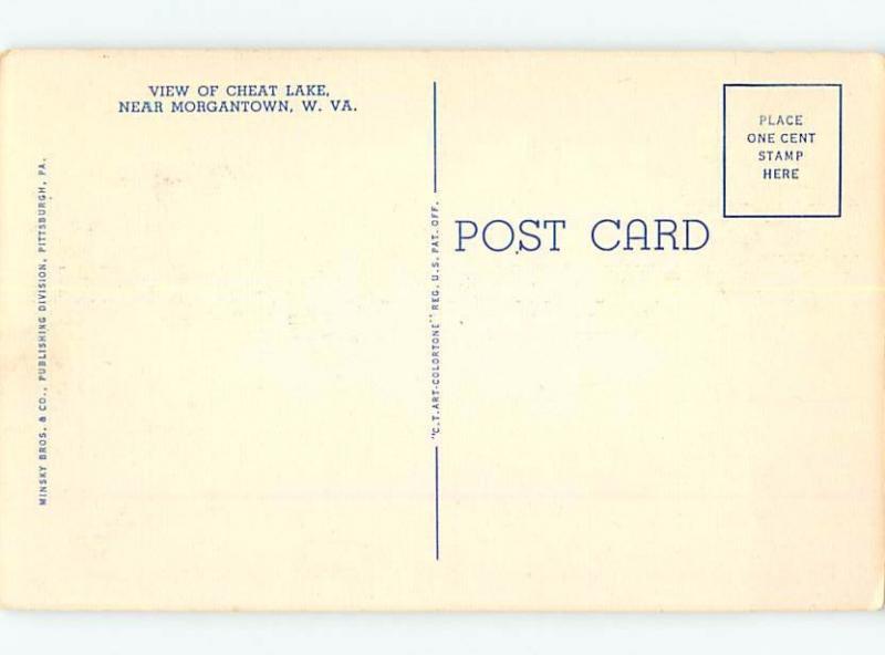 Unused Linen CHEAT LAKE Morgantown West Virginia WV F3558