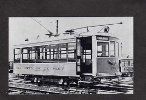 MI Dept Street Railways Birney Trolley Car City of Detroit Michigan Postcard