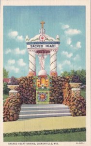 Wisconsin Dickeyville Sacred Heart Shrine Curteich