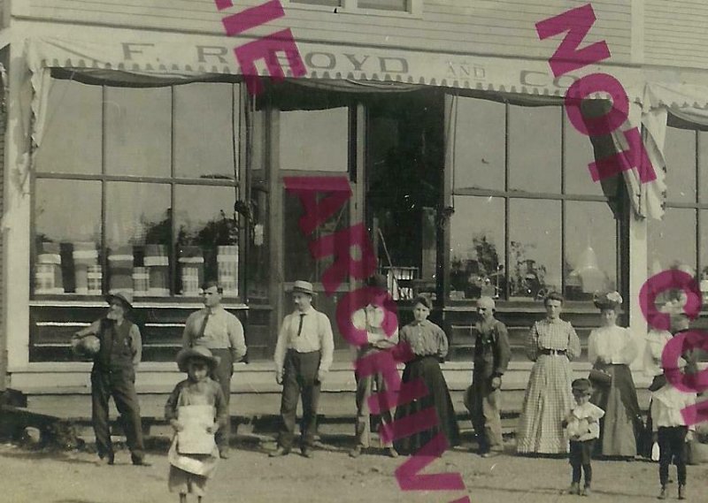 Horton IOWA RPPC 1910 GENERAL STORE F.R. Boyd nr Waverly Plainfield GHOST TOWN 2