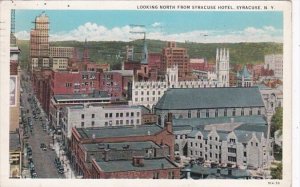 New York Syracuse Looking North From Syracuse Hotel 1935 Curteich