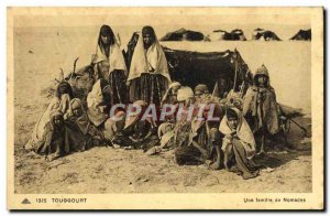 Old Postcard Touggourt A Famillie Nomads
