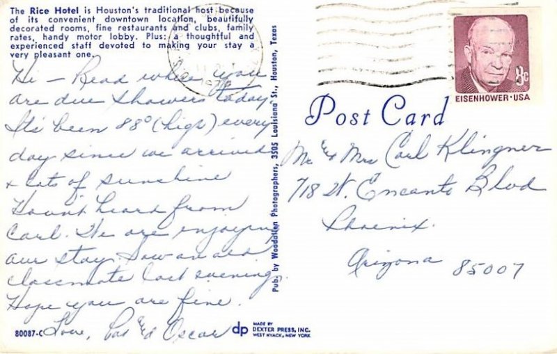 The Rice Hotel Houston, Texas, USA