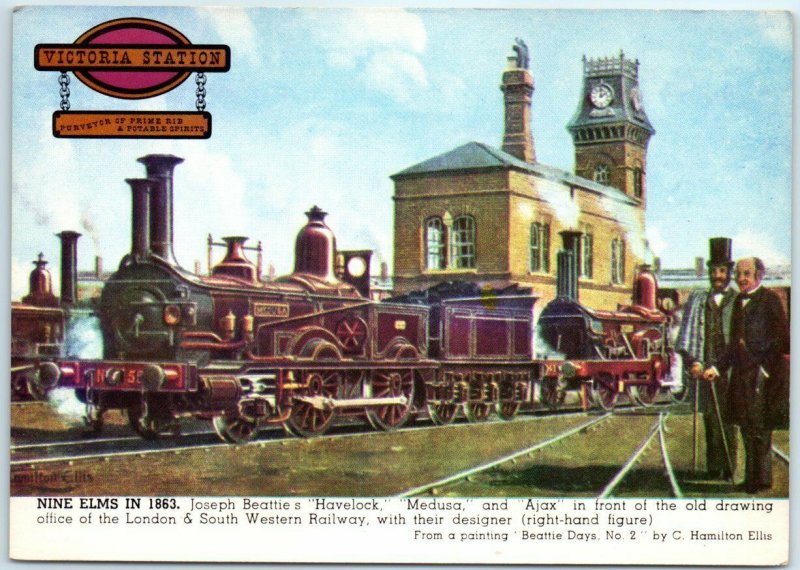 Postcard - Nine Elms in 1863 