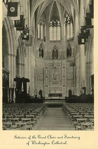 DC - Washington, Mt. St. Alban- Interior of the Great Choir & Sanctuary of th...