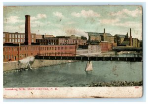 1931 Derry Amoskeag Mills Manchester New Hampshire Illness Reject Deal Postcard 