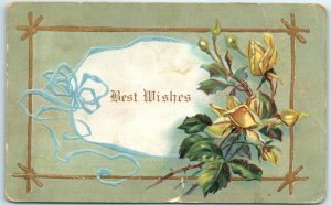 M-35566 Best Wishes with Flowers Art Print