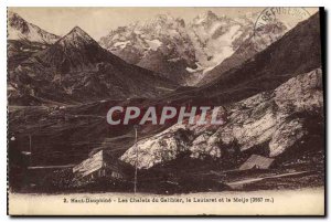 Old Postcard Top Dauphine Les Chalets du Galibier and the Lautaret Meije