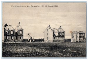 1914 Destroyed Houses Of Butzweiler Newel Rhineland-Palatinate Germany Postcard