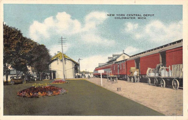 Coldwater Michigan Central Depot Vintage Postcard AA20122