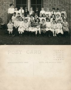 CLEVELAND OH PRE-SCHOOL KIDS GROUP REAL PHOTO ANTIQUE POSTCARD RPPC