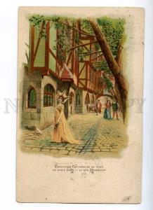 187833 World Expo 1900 old Paris BELLE Lady Street Vintage PC