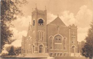 Sioux City Iowa~Grace ME Church Corner View~1930s Sepia Albertype Postcard