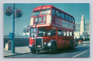 Double Decker Bus Victoria British Columbia Canada UNP Chrome Postcard P4