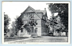 FAYETTE, IA Iowa ~ SCIENCE HALL Upper Iowa University c1910s  Postcard