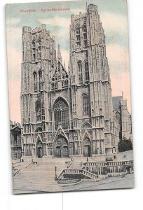 Brussels Belgium Postcard 1907-1915 Cathedral of St. Michael and St. Gudula