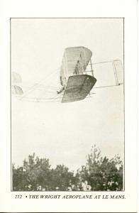 France - LeMans. The Wright Aeroplane (1950's Repro)