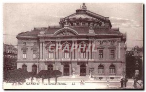 Switzerland Geneve Old Postcard the great theater