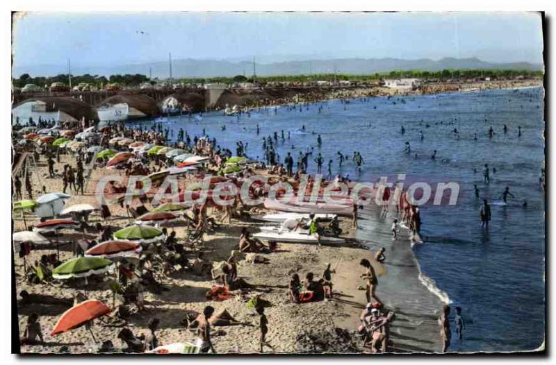 Old Postcard The French Riviera Var Frejus Beach