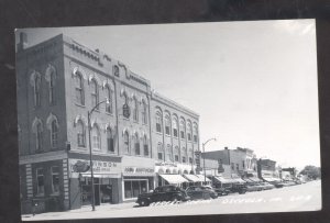 RPPC OSCEOLA IOWA DOWNTOWN STREET SCENE 1940s CARS VINTAGE REAL PHOTO POSTCARD