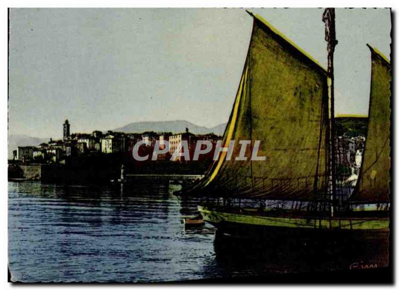 Modern Postcard The Viile Bastia and Corsica Corsica Boat Harbor