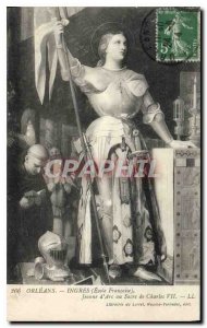 Postcard Old Orleans Ingres Ecole Francaise Joan of Arc at the Coronation of ...