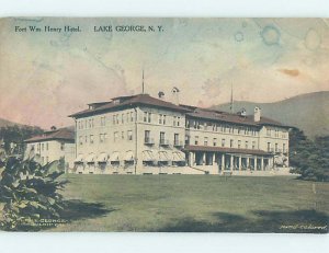 1916 HOTEL SCENE Adirondacks - Lake George New York NY AE2392