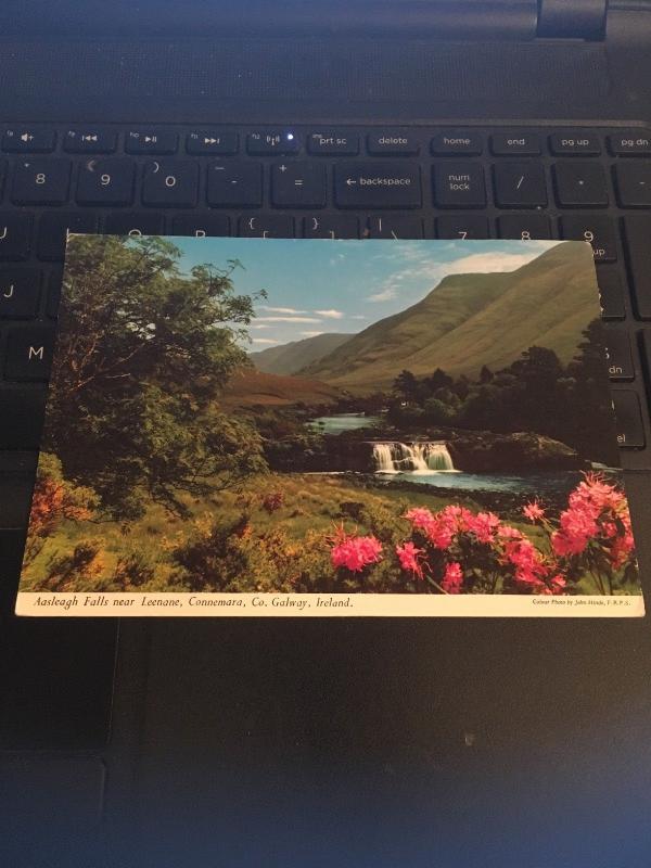 Vintage Postcard: Aasleagh Falls Near Leenane Co, Ireland