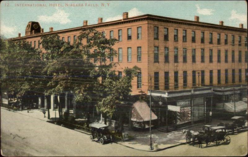 Niagara Falls NY Hotel & Street c1910 Postcard