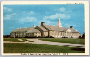 Hyde Park New York 1950s Postcard Franklin D. Roosevelt High School Building