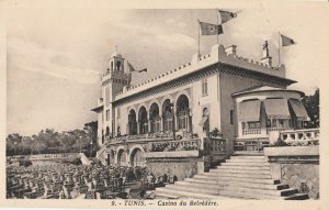 Tunisia Tunis casino building vintage postcard