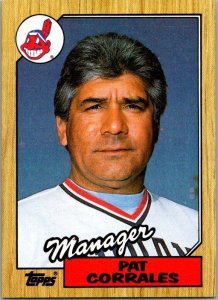 1987 Topps Baseball Card Pat Corales Manager Cleveland Indians sk3039