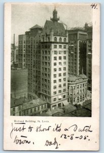 1905 St. Louis Missouri Vintage Postcard Holland Building Exterior Aerial View