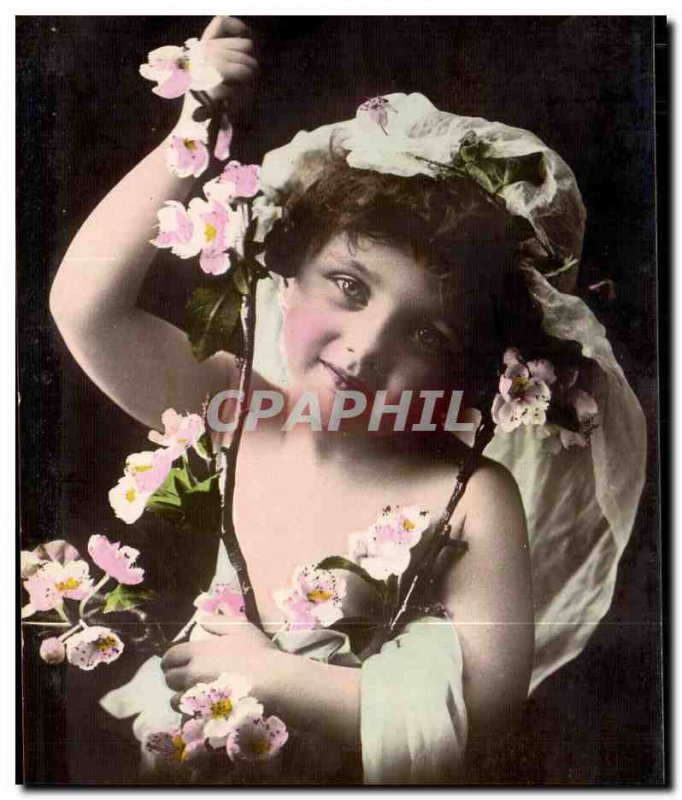 Fancy - Adorable Child - Old Postcard -