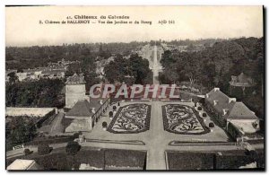 Old Postcard Chateau Balleroy View of the Gardens and the Village