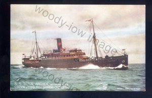 f2477 - London & Edinburgh Shipping Co. Ferry - Royal Archer - postcard