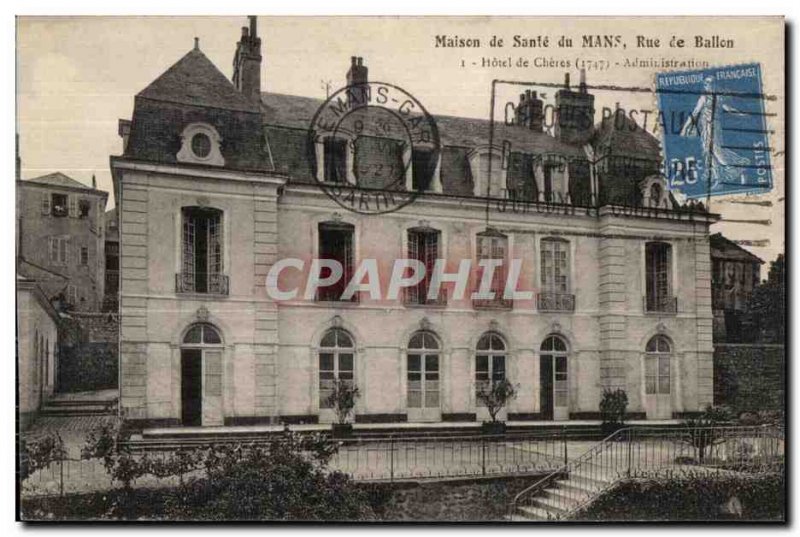 Postcard Old House Le Mans Sante Hotel Ball Street Cheres