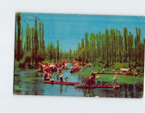 Postcard Floating Gardens of Xochimilco, Mexico City, Mexico