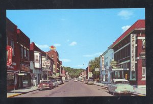 EXCELSIOR SPRINGS MISSOURI DOWNTOWN BROADWAY STREET OLD CARS POSTCARD