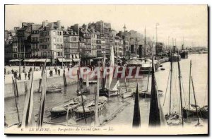 Old Postcard Le Havre Boat Quay Grand Perspective