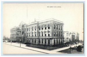 Trenton New Jersey NJ, State Capitol Building Street View Vintage Postcard 