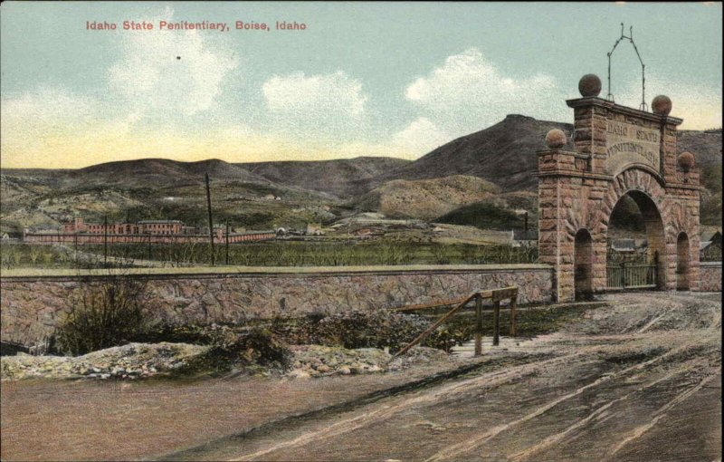 Boise ID Idaho State Penitentiary Entrance c1910 Postcard 