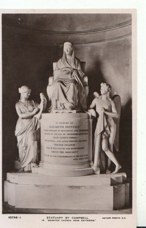 Northamptonshire Postcard - Statuary - In Warkton Church - Kettering  Ref TZ6741