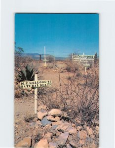 Postcard Grave Of M. E. Kellogg, Tombstone, Arizona