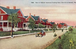 Postcard Early View of Offices Quarters, Fort D. A. in Russell, WY.  L6