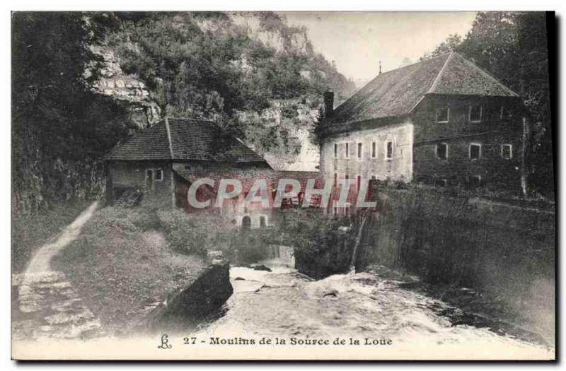 Postcard Old water mill Mills of the Source of the Loue