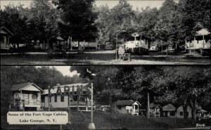 Lake George New York NY Fort Gage Cabins Vintage Postcard